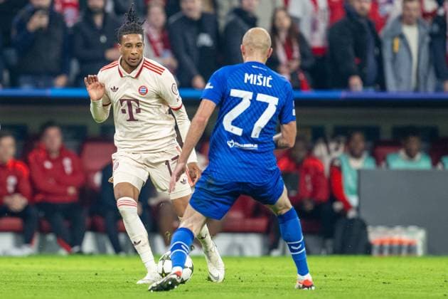 Michael Olise 17(FC Bayern Muenchen), Josip Misic 27 (GNK Dinamo Zagreb), FC Bayern Muenchen vs. GNK Dinamo Zagreb, Fussball, UEFA Champions League, 1. Spieltag, 17.09.2024 DFB regulations prohibit any use of photographs as image sequences and or quasi-video Muenchen Bayern Deutschland