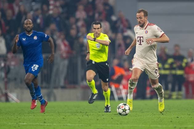 Harry Kane 9 (FC Bayern Muenchen), FC Bayern Muenchen vs. GNK Dinamo Zagreb, Fussball, UEFA Champions League, 1. Spieltag, 17.09.2024 DFB regulations prohibit any use of photographs as image sequences and or quasi-video Muenchen Bayern Deutschland