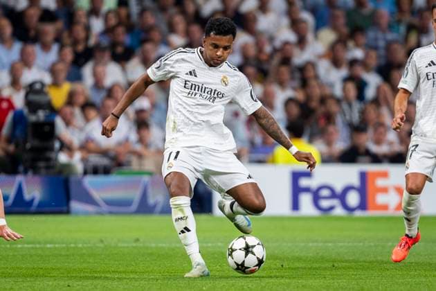 Real Madrid CF v VfB Stuttgart - UEFA Champions League 2024 25 League Phase MD1 Rodrygo Silva de Goes of Real Madrid CF in action with the ball during the UEFA Champions League 2024 25 League Phase MD1 match between Real Madrid C.F. and VfB Stuttgart at Estadio Santiago Bernabeu on September 17, 2024 in Madrid, Spain. Madrid Estadio Santiago Bernabeu Madrid Spain Copyright: xAlbertoxGardinx AGardin_20240917_Football_Champions_Real_Madrid_vs_Stuttgart_203