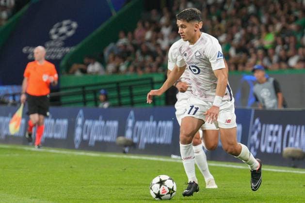 September 17, 2024, Lisbon, Portugal: Osame Sahraoui of Lille OSC in action during the UEFA Champions League phase first match between Sporting CP and Lillie OSC at Estadio Jose Alvalade. Final score: Sporting CP 2:0 Lille OSC Lisbon Portugal - ZUMAs197 20240917_aaa_s197_340 Copyright: xBrunoxdexCarvalhox