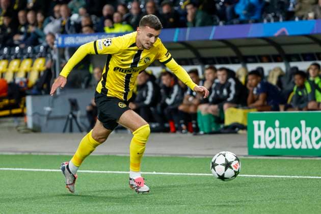 Darian Males (BSC Young Boys, 39) am Ball , Fussball, UEFA Champions League, 1. Spieltag, 2024 2025, Young Boys Bern vs. Aston Villa, 17.09.2024, Stadion Wankdorf, Bern, Schweiz Bern Stadion Wankdorf Bern Schweiz Copyright: xGrantxHubbsx