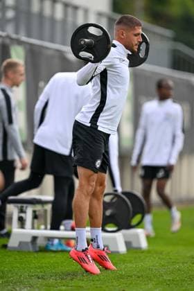 SOCCER - UEFA CL, Brest vs Sturm GRAZ,AUSTRIA,18.SEP.24 - SOCCER - UEFA Champions League, Stade Brestois 29 vs SK Sturm Graz, preview, training Sturm. Image shows Emir Karic (Sturm).  GEPAxpictures xAvnixRetkoceri