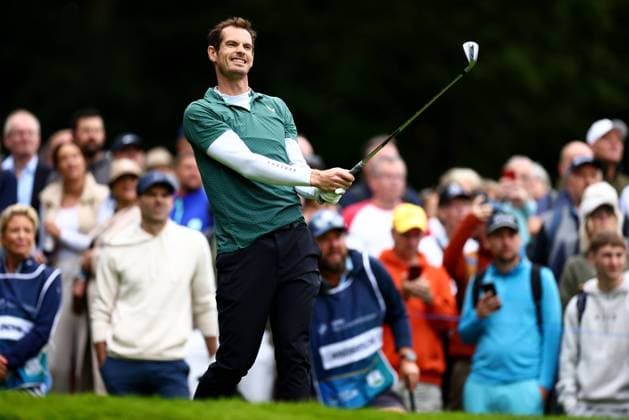 Former Tennis player Andy Murray in action during his round. BMW PGA, Golf Herren Championship, Celebrity Pro-Am, Golf, Wentworth, Surrey, UK - 18 Sep 2024  Copyright: xJamesxMarsh Shutterstockx 14726391af