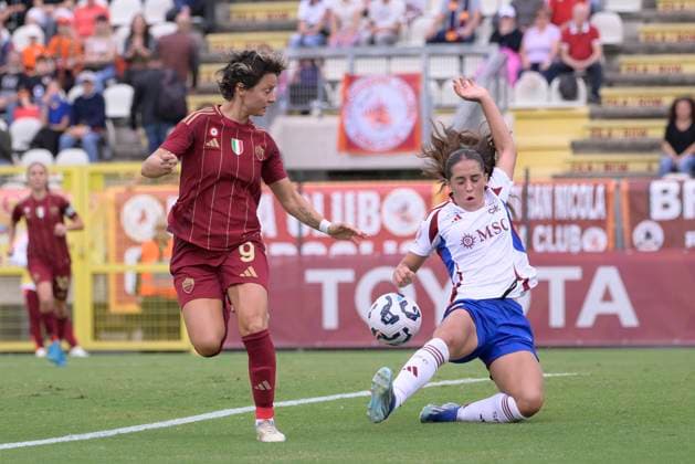 AS Roma s Valentina Giacinti during the UEFA Women& x2019;s Champions League 2024 2025 Round 2 between AS Roma vs Servette at the Tre Fontane stadium Rome on 18 September 2024. - Soccer.  Copyright: xFabrizioxCorradetti LaPressex