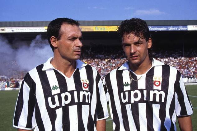 Archivbilder der Woche SPORT KW38 foto IPP alberto sabattini campionato juventus calcio serie a 1990-1991 nella foto salvatore toto schillaci e roberto baggio italy  Copyright: xR4924_italyphotopressx