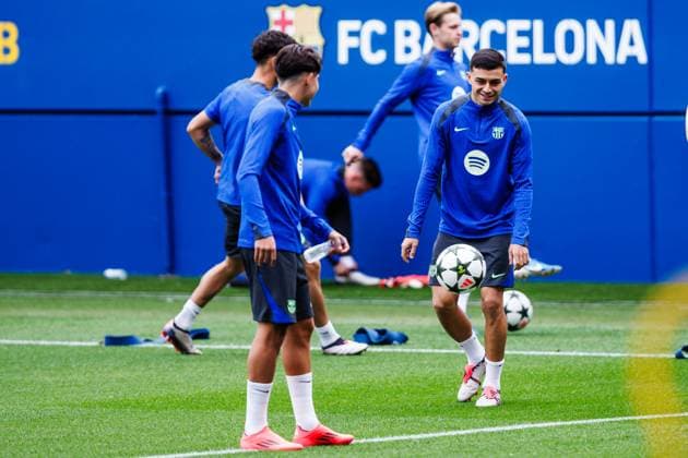 September 18, 2024, Sant Joan Despi, Barcelona, SPAIN: Pedro Gonzalez Pedri of FC Barcelona, Barca in action during the training sessions ahead UEFA Champions League, football match against AC Monaco at Ciudad Esportiva Joan Gamper on September 18, 2024 in Sant Joan Despi, Barcelona, Spain. Sant Joan Despi SPAIN - ZUMAa181 20240918_zaa_a181_095 Copyright: xJavierxBorregox