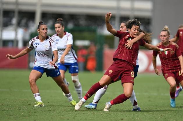 Valentina Giacinti of A.S. Roma Women during the Champions League Women Match 18th September 2024 at the Tre Fontane Stadium in Rome  Copyright: xMassimilianoxCervera IPAxSportx x xx IPA_49793467 IPA_Agency_IPA49793467