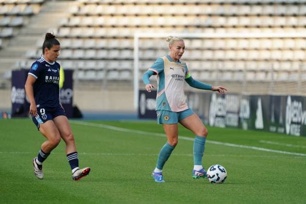 Alex Greenwood of Man City Paris FC Women v Manchester City Women, UEFA Women s Champions League, Second Round, Football, Stade Charlety , Paris, France, 18 Sep 2024 EDITORIAL USE ONLY No use with unauthorised audio, video, data, fixture lists, club league logos or live services. Online in-match use limited to 120 images, no video emulation. No use in betting, games or single club league player publications. Copyright: xDavexWinter Shutterstockx 14722161af