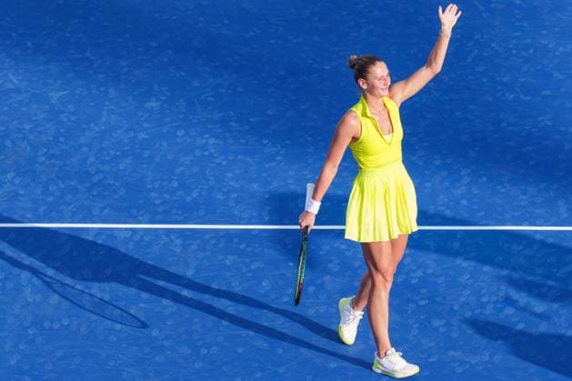 2024 WTA, Tennis Damen tennis Hana Bank Korea Open SEOUL, SOUTH KOREA, SEP 18: Marta Kostyuk (UKRAINE) during WTA Tour tennis Hana Bank Korea Open Singles Round of 16 at the seoul olympic park tennis center in Seoul, South Korea, on September 18, 2024. Seoul the Seoul Olympic Park Tennis Ce South Korea 8111_280326 Copyright: xStevexChoxKyewoong PentaxPressx