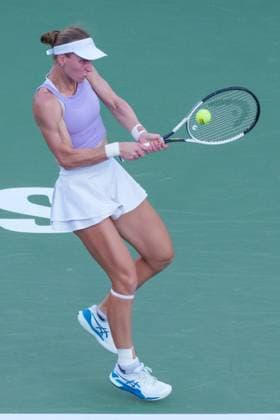 2024 WTA, Tennis Damen tennis Hana Bank Korea Open SEOUL, SOUTH KOREA, SEP 18: Liudmila Samsonova (Russia) during WTA Tour tennis Hana Bank Korea Open Singles Round of 16 at the seoul olympic park tennis center in Seoul, South Korea, on September 18, 2024. Seoul the Seoul Olympic Park Tennis Ce South Korea 8111_280340 Copyright: xStevexChoxKyewoong PentaxPressx