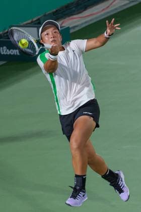 2024 WTA, Tennis Damen tennis Hana Bank Korea Open SEOUL, SOUTH KOREA, SEP 18: Xinyu Jiang (CHINA) during WTA Tour tennis Hana Bank Korea Open Doubles Quarter finals at the seoul olympic park tennis center in Seoul, South Korea, on September 18, 2024. Seoul the Seoul Olympic Park Tennis Ce South Korea 8111_280361 Copyright: xStevexChoxKyewoong PentaxPressx