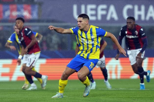 September 18, 2024, Bologna, Milan, Italy: Bologna, Italy 18.09.2024 : Georiy Sudakov of Shakhtar misses the penalty during UEFA Champions League 2024-2025, day 1, football match Bologna FC 1909 - Shakhtar Donetsk at Renato Dall Ara stadium in Bologna on September 2024. CALCIO - UEFA Champions League - Bologna FC vs FC Shakhtar Donetsk  - ZUMAs349 20240918_zsa_s349_030 Copyright: xMarcoxIacobucci IpaxSportx xIpax