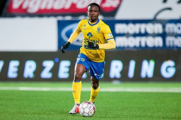 ASS PN: STVV v KV Oostende - Jupiler Pro League: Play-off 2 SINT-TRUIDEN, BELGIUM - APRIL 13, 2019: Samuel Asamoah of STVV pictured during the Jupiler Pro League play-off 2 match between STVV and KV Oostende at Stayen on April 13, 2019 in Sint-Truiden, Belgium, 13 04 2019. ( Sint-Truiden Belgium  Copyright: xTsx 10781855-049
