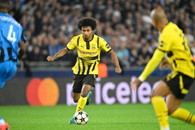 Club Brugge v Borussia Dortmund - UEFA Champions League BRUGGE, BELGIUM - SEPTEMBER 18 : Adeyemi Karim forward of Borussia Dortmund during the UEFA Champions League - League phase matchday 1 match between Club Brugge and Borussia Dortmund at the Jan Breydel stadium on September 18, 2024 in Bruges , Belgium , 18 09 2024 Brugge Belgium  Copyright: xNicoxVereeckenx