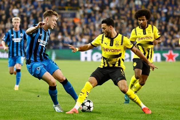 Club Brugge v Borussia Dortmund - UEFA Champions League BRUGGE, BELGIUM - SEPTEMBER 18 : Skov Olsen Andreas forward of Club Brugge during the UEFA Champions League - League phase matchday 1 match between Club Brugge and Borussia Dortmund at the Jan Breydel stadium on September 18, 2024 in Bruges , Belgium , 18 09 2024 Brugge Belgium  Copyright: xJanxDexMeuleneirx