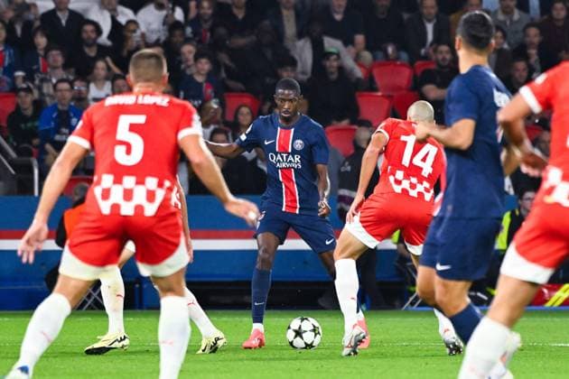 Ousmane DEMBELE ( 10 - PSG ) during the UEFA Champions League match between Paris Saint Germain and Girona FC at Parc Des Princes on September 18, 2024 in Paris, France. ( Photo by federico pestellini panoramic ) - FOOTBALL : PSG vs Girona - Ligue des Champions - 18 09 2024 FedericoPestellini Panoramic 