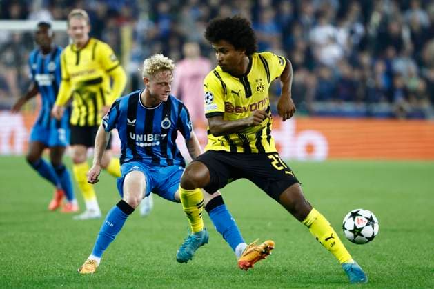 Club Brugge v Borussia Dortmund - UEFA Champions League BRUGGE, BELGIUM - SEPTEMBER 18 : Seys Joaquim defender of Club Brugge during the UEFA Champions League - League phase matchday 1 match between Club Brugge and Borussia Dortmund at the Jan Breydel stadium on September 18, 2024 in Bruges , Belgium , 18 09 2024 Brugge Belgium  Copyright: xJanxDexMeuleneirx