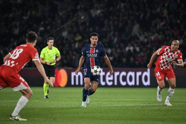 Champions League PSG vs Girona FC FA Paris Saint-Germain’s midfielder Warren Zaire-Emery controls the ball during the UEFA Champions League football match between Paris Saint-Germain and Girona FC at the Parc des Princes stadium in Paris on September 18, 2024. Photo by Firas Abdullah ABACAPRESS.COM Paris Ile-de-France France  Copyright: xAbdullahxFiras ABACAx