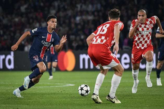 Champions League PSG vs Girona FC FA Paris Saint-Germain’s midfielder Warren Zaire-Emery controls the ball during the UEFA Champions League football match between Paris Saint-Germain and Girona FC at the Parc des Princes stadium in Paris on September 18, 2024. Photo by Firas Abdullah ABACAPRESS.COM Paris Ile-de-France France  Copyright: xAbdullahxFiras ABACAx