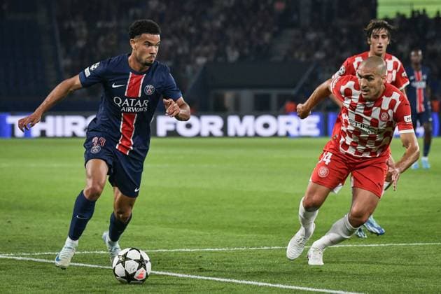Champions League PSG vs Girona FC FA Paris Saint-Germain’s midfielder Warren Zaire-Emery controls the ball during the UEFA Champions League football match between Paris Saint-Germain and Girona FC at the Parc des Princes stadium in Paris on September 18, 2024. Photo by Firas Abdullah ABACAPRESS.COM Paris Ile-de-France France  Copyright: xAbdullahxFiras ABACAx