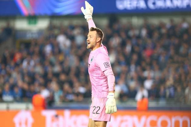 Simon Mignolet 22 (Club Brugge) Club Brugge vs. Borussia Dortmund, UEFA Champions League, Fussball, 1. Spieltag, Saison 2024 2025, 18.09.2024 FOTO: kolbert-press Ant Palmer Jan Breydel Stadion Belgien