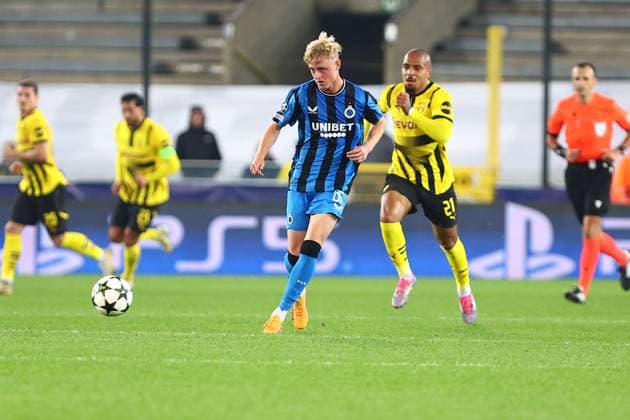 Joaquin Seys 65 (Club Brugge) Club Brugge vs. Borussia Dortmund, UEFA Champions League, Fussball, 1. Spieltag, Saison 2024 2025, 18.09.2024 FOTO: kolbert-press Ant Palmer Jan Breydel Stadion Belgien