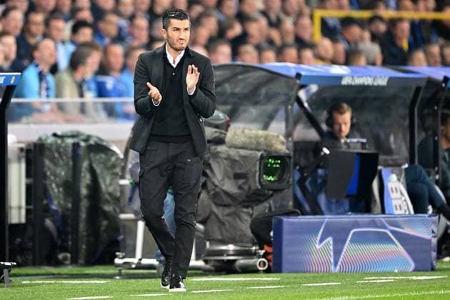 Bruegge, Jan Breydel Stadion, 18.09.24, GER, Herren, UEFA Champions League, Saison 2024-2025, Club Bruegge - Borussia Dortmund Bild: Trainer Nuri SAHIN (Dortmund) Only for editorial use! UEFA regulations prohibit any use of photographs as image sequences and or quasi-video. Flandern Belgien