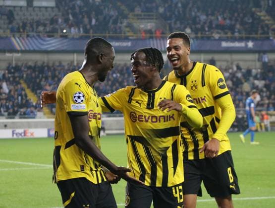 18.09.2024, xgrfx, Fussball UEFA Champions League, Club Brügge - Borussia Dortmund emspor, v.l. Tor, Sherou Guirassy (Borussia Dortmund) (DFL DFB REGULATIONS PROHIBIT ANY USE OF PHOTOGRAPHS as IMAGE SEQUENCES and or QUASI-VIDEO) Brügge