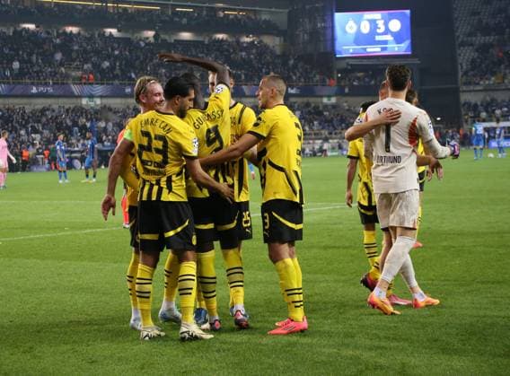 18.09.2024, xgrfx, Fussball UEFA Champions League, Club Brügge - Borussia Dortmund emspor, v.l. Tor, Sherou Guirassy (Borussia Dortmund) (DFL DFB REGULATIONS PROHIBIT ANY USE OF PHOTOGRAPHS as IMAGE SEQUENCES and or QUASI-VIDEO) Brügge
