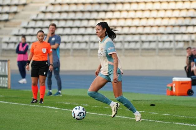 Leila Ouahabi of Man City Paris FC Women v Manchester City Women, UEFA Women s Champions League, Second Round, Football, Stade Charlety , Paris, France, 18 Sep 2024 EDITORIAL USE ONLY No use with unauthorised audio, video, data, fixture lists, club league logos or live services. Online in-match use limited to 120 images, no video emulation. No use in betting, games or single club league player publications. Copyright: xDavexWinter Shutterstockx 14722161hf