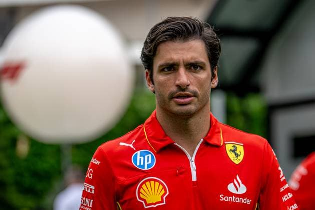 MARINA BAY, SINGAPORE: Carlos Sainz, racing for the Ferrari team during the 2024 Formula 1 Singapore Grand Prix at the Marina Bay Street Circuit in Marina Bay, Singapore