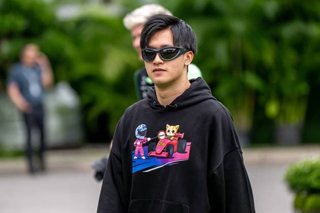 MARINA BAY, SINGAPORE: Zhou Guanyu, racing for the Stake F1 Team team during the 2024 Formula 1 Singapore Grand Prix at the Marina Bay Street Circuit in Marina Bay, Singapore