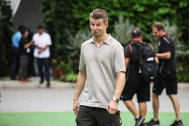 HULKENBERG Nico (ger), Haas F1 Team VF-24 Ferrari, portrait during the Formula 1 Singapore Grand Prix 2024, 18th round of the 2024 Formula One World Championship, WM, Weltmeisterschaft from September 20 to 22, 2024 on the Marina Bay Circuit, in Singapore, Singapore - F1 - SINGAPORE GRAND PRIX 2024 DPPI Panoramic  240919_R18_SINGAPORE_DP_XB3_7488