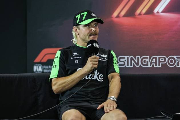 BOTTAS Valtteri (fin), Stake F1 Team Kick Sauber C44, portrait press conference, PK, Pressekonferenz during the Formula 1 Singapore Grand Prix 2024, 18th round of the 2024 Formula One World Championship, WM, Weltmeisterschaft from September 20 to 22, 2024 on the Marina Bay Circuit, in Singapore, Singapore - F1 - SINGAPORE GRAND PRIX 2024 DPPI Panoramic 240919_R18_SINGAPORE_DP_XB3_8347_1