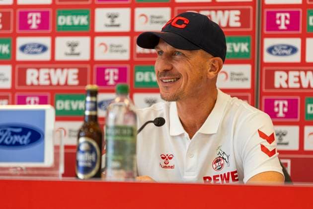 RECORD DATE NOT STATED 1. FC Köln, Pressekonferenz; 19.09.2024 Gerhard Struber (Cheftrainer 1. FC Köln) bei der Pressekonferenz des 1. FC Köln vor dem Spiel gegen Fortuna Düsseldorf, am 19.09.2024, Geissbockheim, Köln DFL regulations prohibit any use of photographs as image sequences and or quasi-video