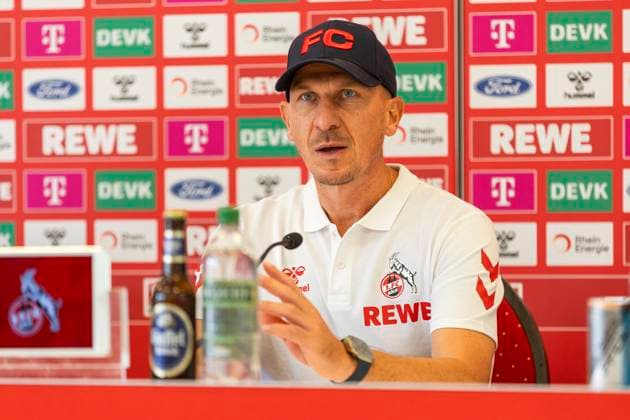 RECORD DATE NOT STATED 1. FC Köln, Pressekonferenz; 19.09.2024 Gerhard Struber (Cheftrainer 1. FC Köln) bei der Pressekonferenz des 1. FC Köln vor dem Spiel gegen Fortuna Düsseldorf, am 19.09.2024, Geissbockheim, Köln DFL regulations prohibit any use of photographs as image sequences and or quasi-video