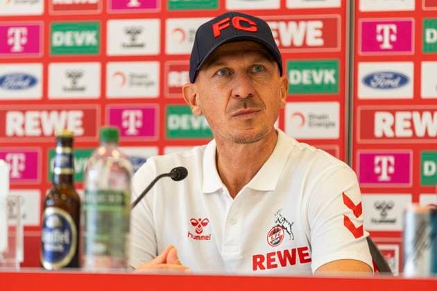 RECORD DATE NOT STATED 1. FC Köln, Pressekonferenz; 19.09.2024 Gerhard Struber (Cheftrainer 1. FC Köln) bei der Pressekonferenz des 1. FC Köln vor dem Spiel gegen Fortuna Düsseldorf, am 19.09.2024, Geissbockheim, Köln DFL regulations prohibit any use of photographs as image sequences and or quasi-video