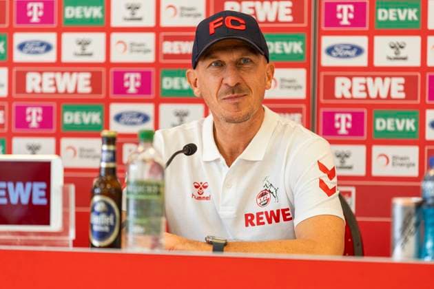 RECORD DATE NOT STATED 1. FC Köln, Pressekonferenz; 19.09.2024 Gerhard Struber (Cheftrainer 1. FC Köln) bei der Pressekonferenz des 1. FC Köln vor dem Spiel gegen Fortuna Düsseldorf, am 19.09.2024, Geissbockheim, Köln DFL regulations prohibit any use of photographs as image sequences and or quasi-video