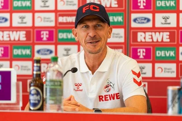 Sport Bilder des Tages RECORD DATE NOT STATED 1. FC Köln, Pressekonferenz; 19.09.2024 Gerhard Struber (Cheftrainer 1. FC Köln) bei der Pressekonferenz des 1. FC Köln vor dem Spiel gegen Fortuna Düsseldorf, am 19.09.2024, Geissbockheim, Köln DFL regulations prohibit any use of photographs as image sequences and or quasi-video