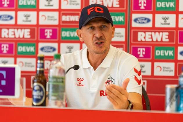 RECORD DATE NOT STATED 1. FC Köln, Pressekonferenz; 19.09.2024 Gerhard Struber (Cheftrainer 1. FC Köln) bei der Pressekonferenz des 1. FC Köln vor dem Spiel gegen Fortuna Düsseldorf, am 19.09.2024, Geissbockheim, Köln DFL regulations prohibit any use of photographs as image sequences and or quasi-video