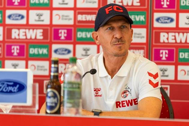RECORD DATE NOT STATED 1. FC Köln, Pressekonferenz; 19.09.2024 Gerhard Struber (Cheftrainer 1. FC Köln) bei der Pressekonferenz des 1. FC Köln vor dem Spiel gegen Fortuna Düsseldorf, am 19.09.2024, Geissbockheim, Köln DFL regulations prohibit any use of photographs as image sequences and or quasi-video