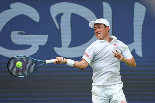 CHENGDU, CHINA - SEPTEMBER 19: Kei Nishikori of Japan competes in the Men s Singles Round of 32 match against Shang Juncheng of China on Day 2 of 2024 Chengdu Open at Sichuan International Tennis Center on September 19, 2024 in Chengdu, Sichuan Province of China.  Copyright: xVCGx 111518885431