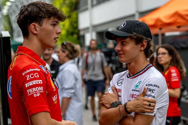 MARINA BAY, SINGAPORE: Oliver Bearman, The reserve driver for the Ferrari team, at the 2024 Formula 1 Singapore Grand Prix at the Marina Bay Street Circuit in Marina Bay, Singapore.