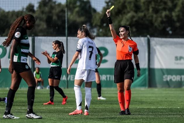 Alcochete, Portugal, September 19th, 2024: Referee Emanuela Rusta in action during the UEFA Women s Champions League game between Sporting CP v Real Madrid CF at Estadio Aurelio Pereira, Alcochete, Portugal (Joao Bravo SPP) Copyright: xJoaoxBravoxx xSPPx spp-en-JoBr-JBF-2560