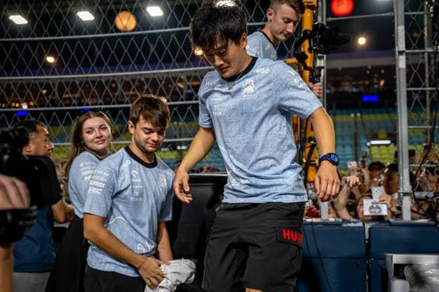 MARINA BAY, SINGAPORE: Yuki Tsunoda, racing for the Racing Bulls team during the 2024 Formula 1 Singapore Grand Prix at the Marina Bay Street Circuit in Marina Bay, Singapore.