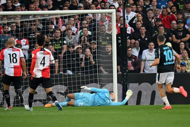 Rotterdam, De Kuip, 19.09.24, GER, Herren, UEFA Champions League, Saison 2024-2025, Feyenoord Rotterdam - Bayer 04 Leverkusen Bild: Florian WIRTZ (Leverkusen) macht das Tor zum 0:1 Only for editorial use! UEFA regulations prohibit any use of photographs as image sequences and or quasi-video. Suedholland Niederlande