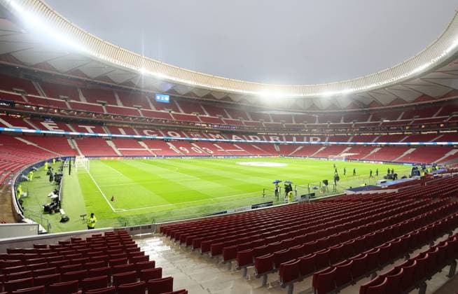Atletico Madrid - RB Leipzig Champions League Madrid, 19.09.2024, Estadio Wanda Metropolitano, Fussball, UEFA Champions League, 1. Spieltag , Atletico Madrid vs. RB Leipzig , Im Bild: Stadionübersicht Wanda Metropolitano , Only editorial use! Foto nur zur redaktionellen Nutzung bestimmt! , UEFA regulations prohibit any use of photographs as image sequences and or quasi-video ,