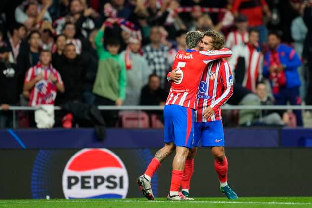 Atletico de Madrid v RB Leipzig - UEFA Champions League 2024 25 League Phase MD1 Antoine Griezmann second striker of Atletico de Madrid and France celebrates after scoring his sides first goal during the UEFA Champions League 2024 25 League Phase MD1 match between Atletico de Madrid and RB Leipzig at Estadio Civitas Metropolitano on September 19, 2024 in Madrid, Spain. Madrid Spain  Copyright: xJosexBretonx originalFilename:bretonhernandez-atletico240919_npdPL.jpg