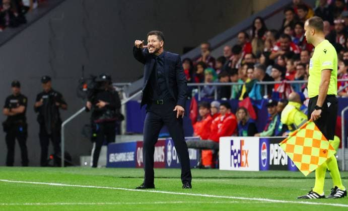 Madrid, 19.09.2024, Estadio Wanda Metropolitano, Fussball, UEFA Champions League, 1. Spieltag , Atletico Madrid vs. RB Leipzig , Im Bild; Trainer Diego Simeone, Atletico Madrid , Only editorial use! Foto nur zur redaktionellen Nutzung bestimmt! , UEFA regulations prohibit any use of photographs as image sequences and or quasi-video ,