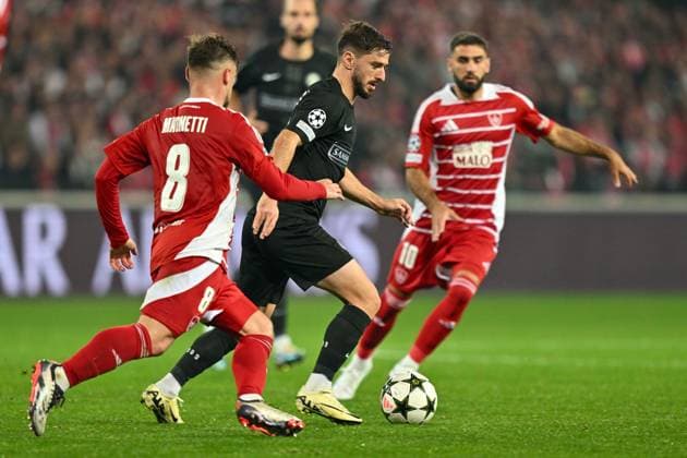 SOCCER - UEFA CL, Brest vs Sturm GUINGAMP,FRANCE,19.SEP.24 - SOCCER - UEFA Champions League, Stade Brestois 29 vs SK Sturm Graz. Image shows Otar Kiteishvili (Sturm).  GEPAxpictures xAvnixRetkoceri
